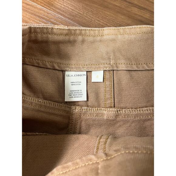 ULLA JOHNSON The Vera Light Brown Flared Denim Skirt Size US 4 - Picture 5 of 6